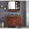 现代新中式浴室柜风水智能镜柜组合洗手洗脸盆柜实木卫生间洗漱台
